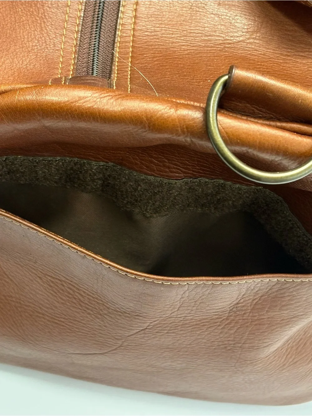 Buffalo David Bitton Cognac Leather Travel Duffel